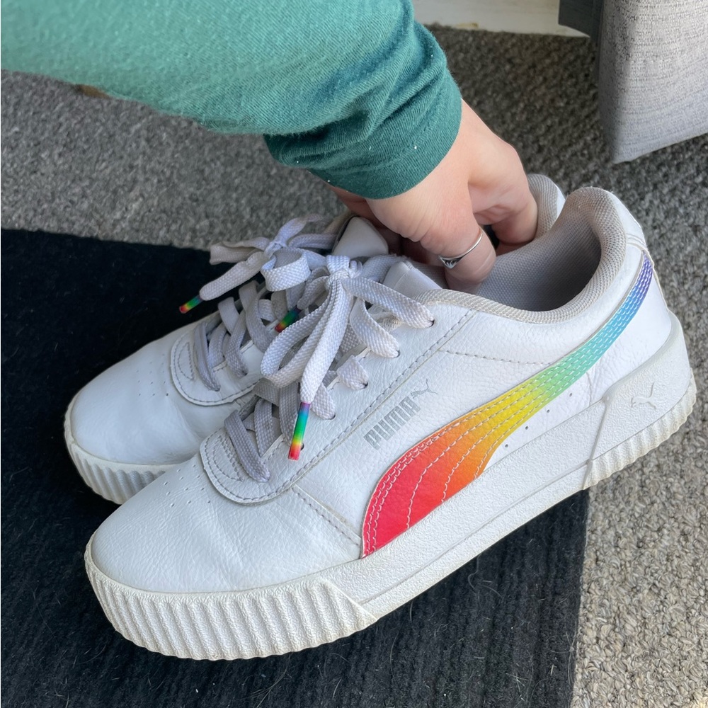 Puma Carina Pride Sneaker - Women’s Rainbow. Size 6.5.